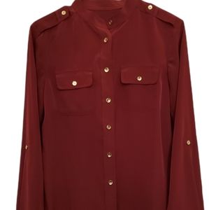 Jones New York Women's Burgundy shirt